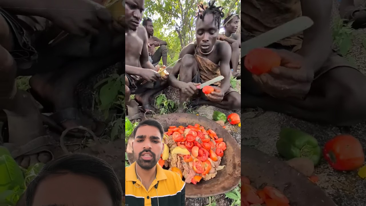 Advasi log kitna Sara meat 🍖🍗 pakate hai 🐵 #meat #advasi #hadzabetribe #shorts #shortsviral #reels