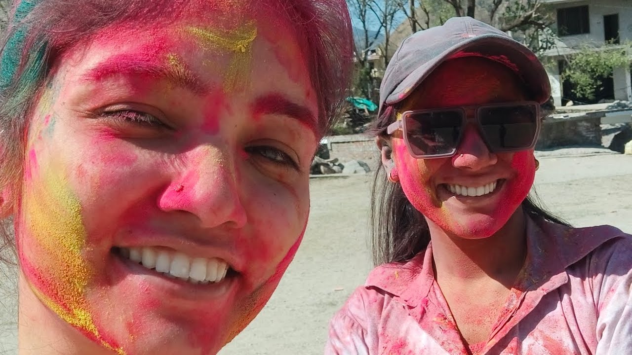 Holi celebration 🤗  ......  (5th day in himachal)