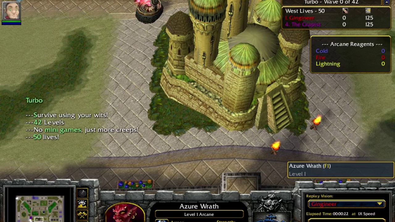 Warcraft 3 Skibi's castle TD 2 person Completion