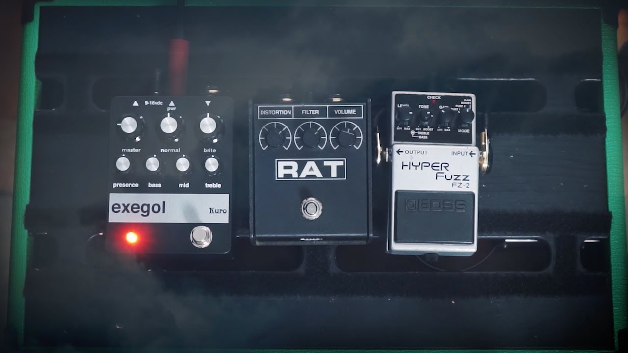 KURO Exegol Preamp with Proco RAT and Boss FZ-2 Hyper Fuzz