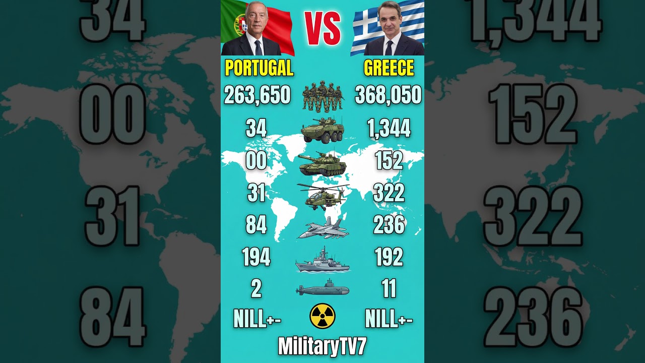 Portugal vs Greece Armed Forces Comparison | Who Is Stronger?