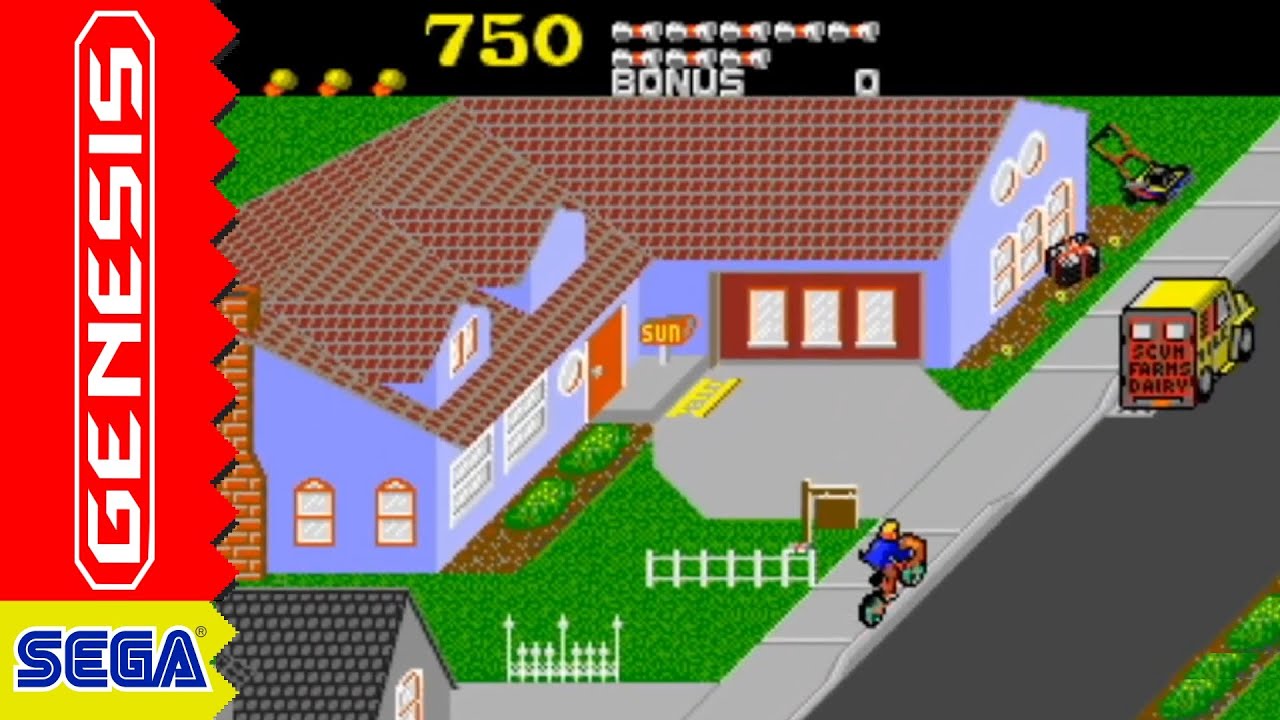 Paperboy (Mega Drive/Genesis) - Longplay