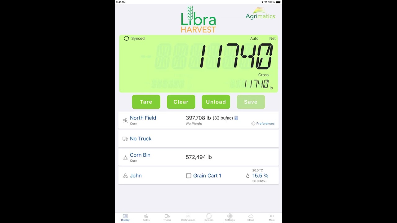 Libra Harvest: Automatic Unload Detection
