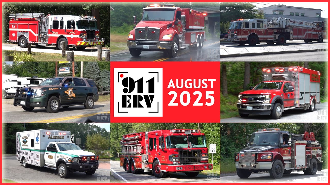 Fire Trucks, Ambulances, and Police Cars Responding Compilation | August 2025