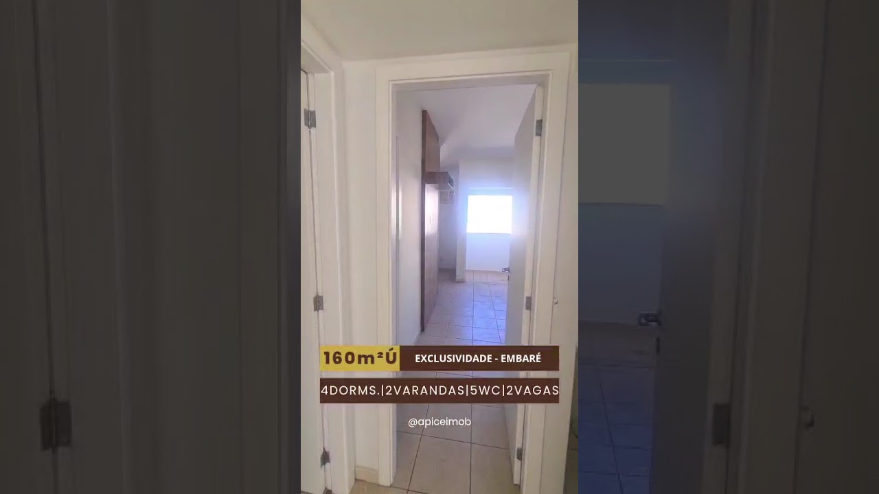 AP ALTO PADRÃO 160m²Ú - 4DORMITÓRIOS sendo 2SUÍTES  - 5BANHEIROS -  2VAGAS por R$ 1.049M - BOQUEIRÃO