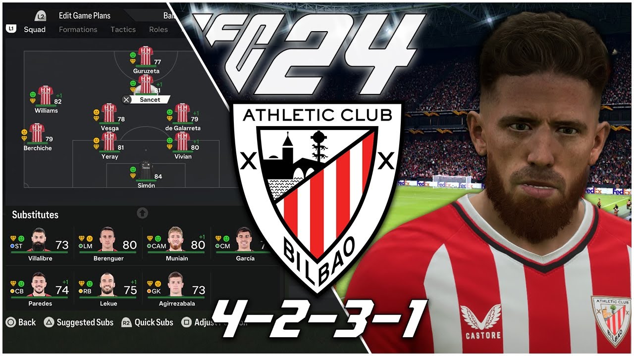 Valverde's Vortex: Unleash Athletic Bilbao's 4-2-3-1 Tactics | EA FC 24