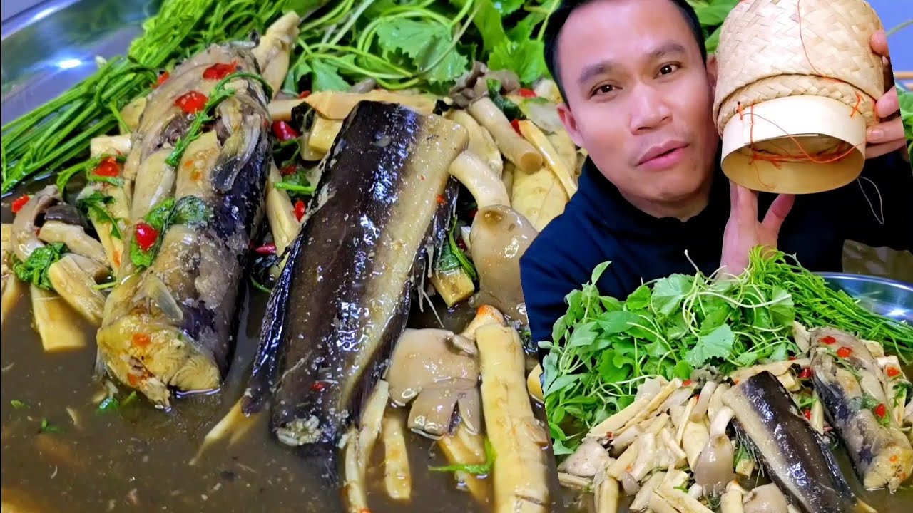 แกงหน่อไม้ นัวๆใส่ปลาดุกผักขาผักอีตู่หอมๆแซ่บๆ