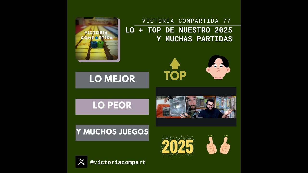 Victoria Compartida 77 - Lo + Top de nuestro 2025 y muchas partidas