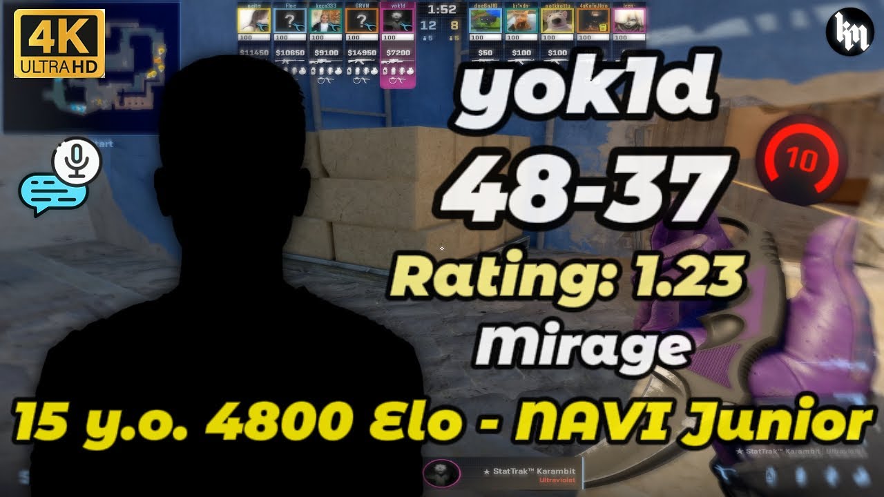 15 y.o. yok1d 48 kills (NAVI Junior Sniper) (mirage) | avg 3630 Elo | Oct 21, 2025 #cs2 #yok1d