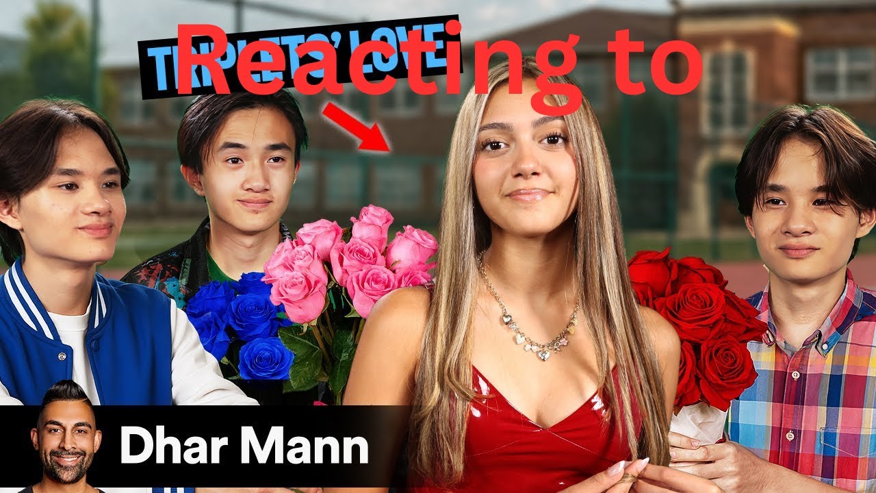 Reacting to TRIPLETS Fight Over The SAME CRUSH by Dhar Mann Studios