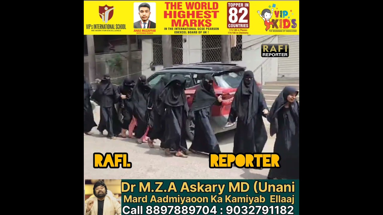 Insaani- Zanjeer #HumanChain Protest Against #WaqfAct At #Esra Hospital Se #Charminar Tak