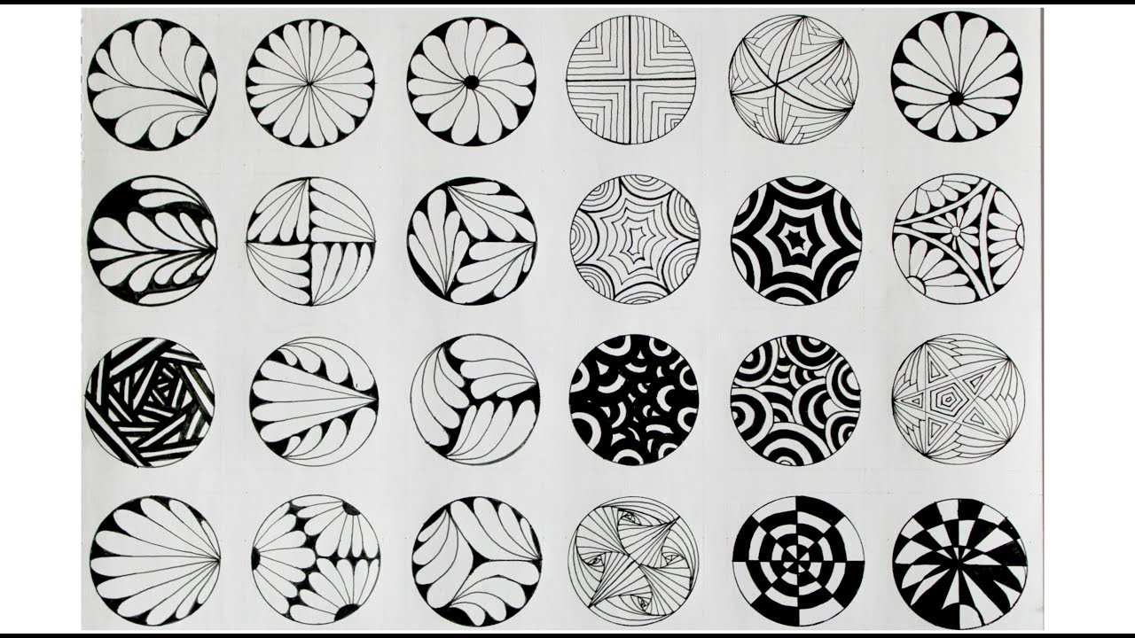 24 Zentangle patterns - Part 3