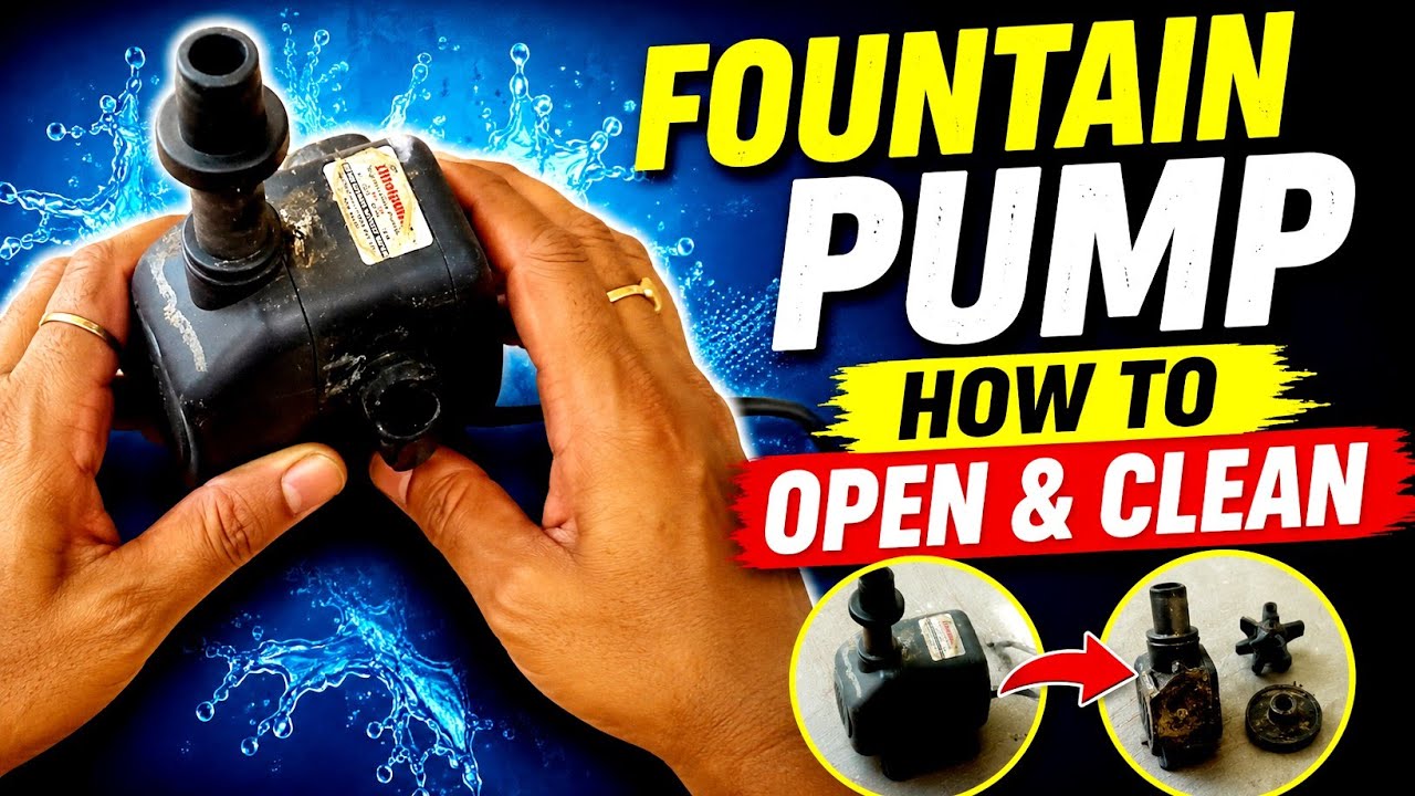 How to open and clean submersible Fountain pump motor DIY