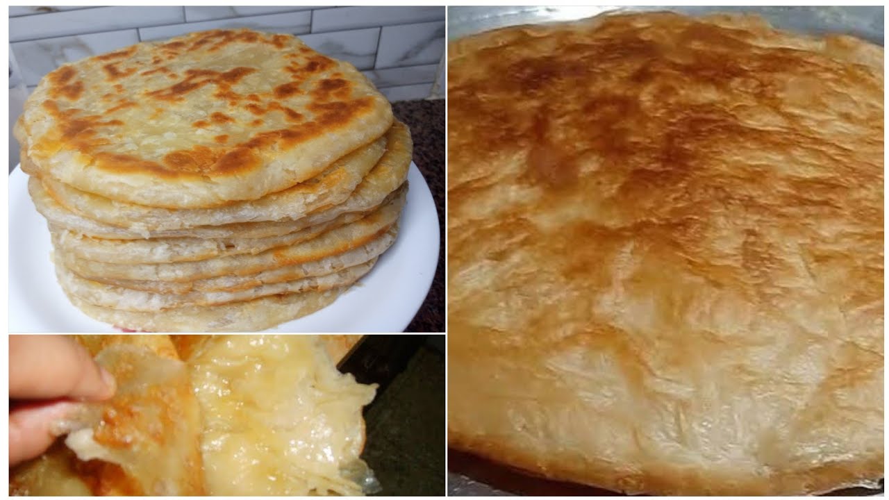 الفطير المشلتت في الطاسه علي عيون البوتاجاز طري ومورق وسهل وسريع جدا/ بدون فرن