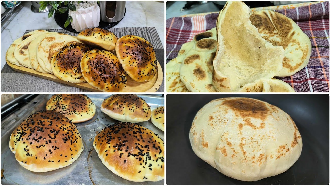 الخبز العربي   خبز المشويات لعيد  الاضحى المبارك والسوندويتشات  أكيد رايحة تعتامديها