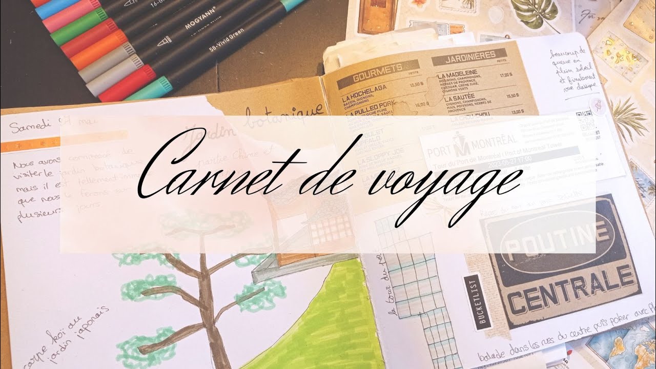 Carnet de voyage | Canada | Scrapbooking | Collage | Dessin
