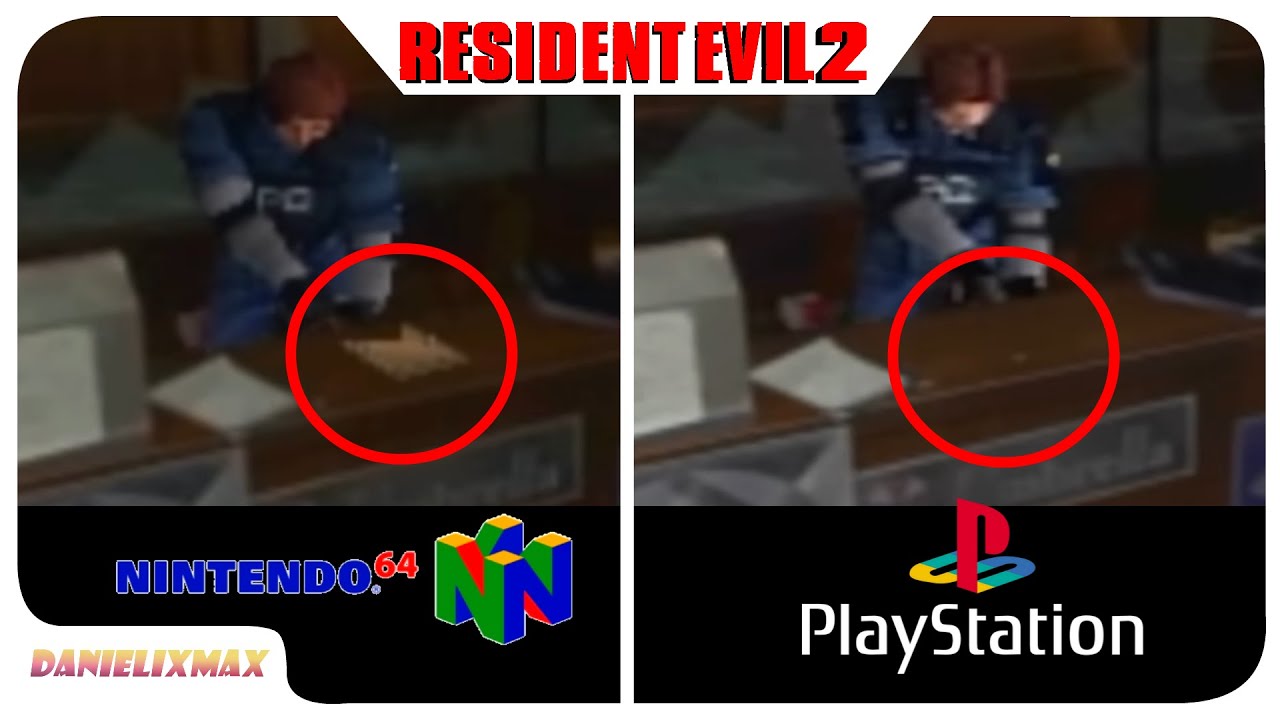 Diferencias de Resident evil 2 - PS1/PSX Y Nintendo 64 Comparación de las dos versiones