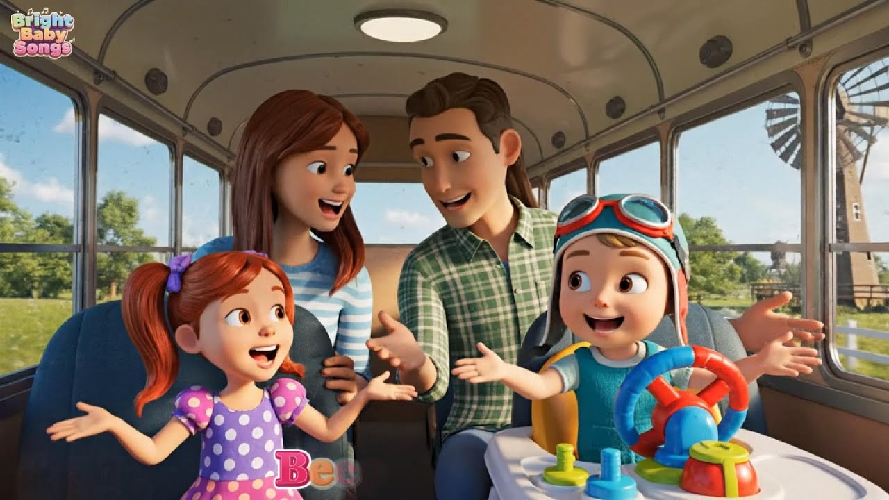 The Wheels on the Bus 🚌 Nursery Rhymes for Kids | Bright Baby Songs