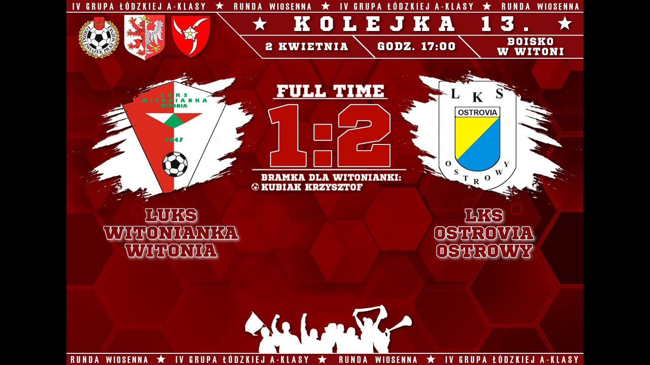 02.04.2022 | LUKS Witonianka Witonia 1:2 LKS Ostrovia Ostrowy | Skrót meczu