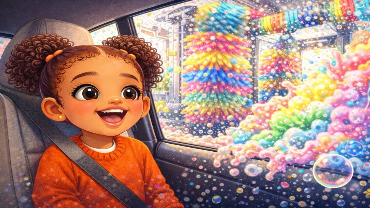 Car Wash for Kids | Shalom Goes Through a Colorful Car Wash