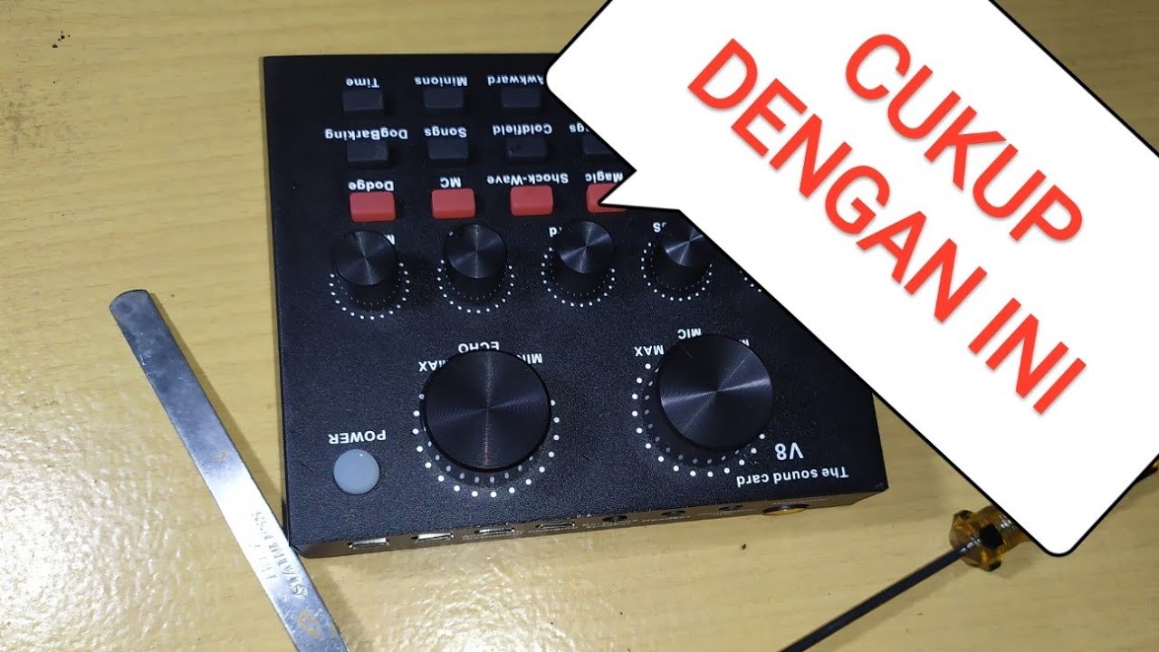 CARA MEMPERBAIKI SOUND CARD V8 GAK MUNCUL SUARA DYNAMIX MIC CUKUP DENGAN....