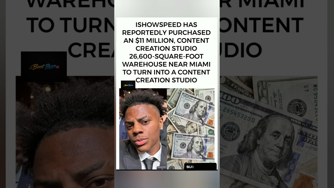 IShowSpeed Buys $11 Million Studio Warehouse Near Miami 😳🏗️ #IShowSpeed #ContentCreation #YouTube