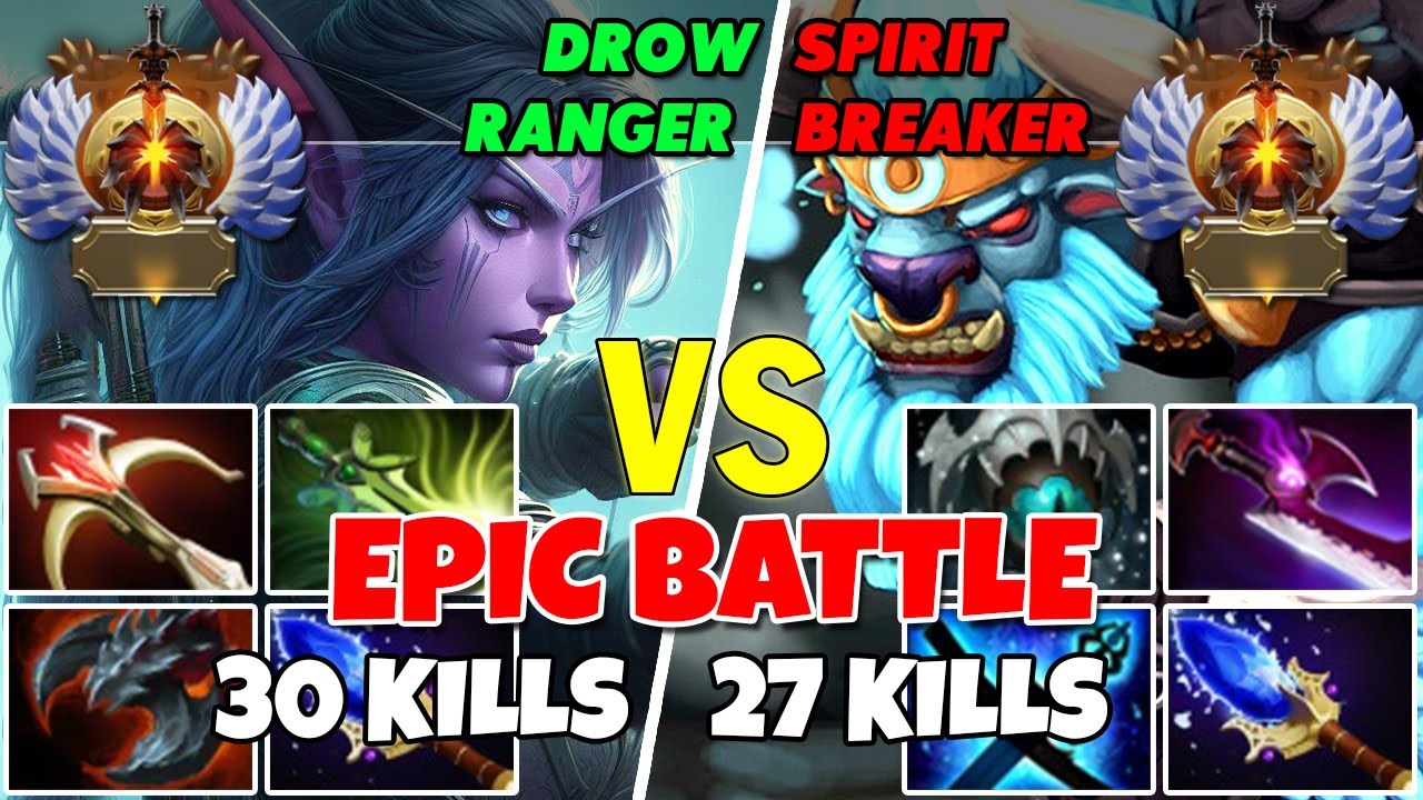 DROW RANGER (Carry) vs SPIRIT BREAKER (Mid) - Epic Battle Of Immortal Rank Dota 2 Players - Z Dota 2
