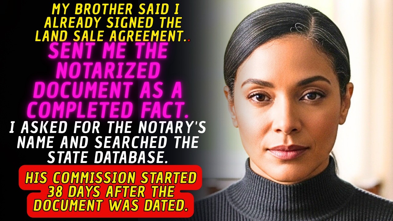 My Brother Said I Already Signed the Land Sale — The Notary Didn't Exist Yet on That Date