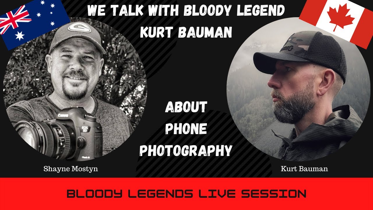 Photographing the Canadian wilderness. Live stream with Bloody Legend Kurt Bauman.