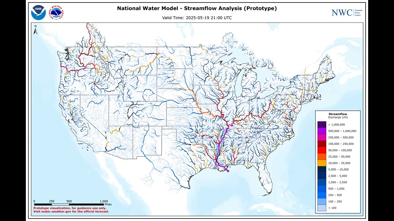 National Water Model Streamflow Analysis - May 2025
