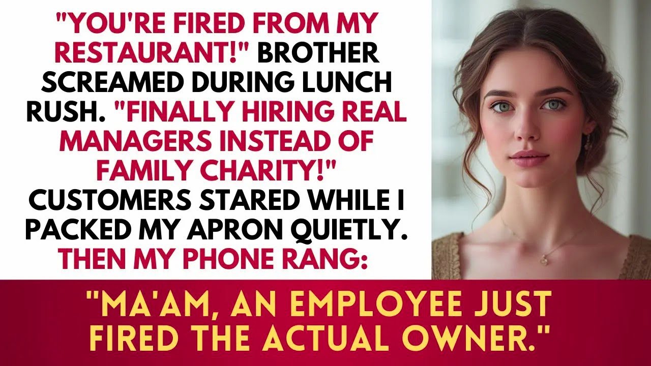 My Brother Fired Me From 'His' Restaurant   Then The Owner Called