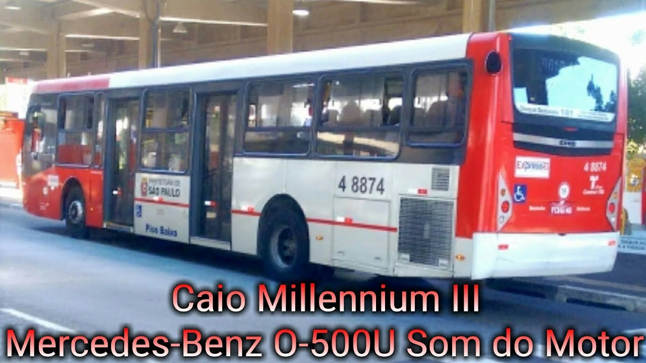 Caio Millennium III Mercedes-Benz O-500U Som do Motor Transmissão Voith