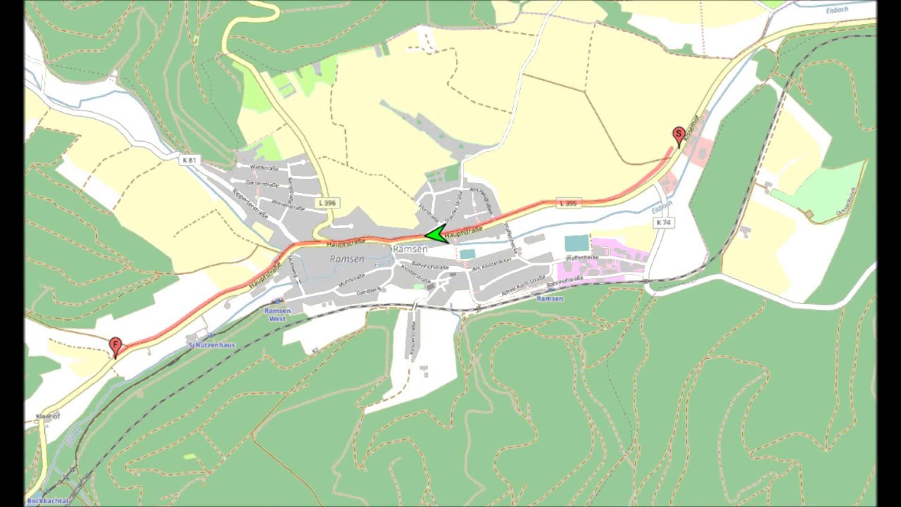 Ortsdurchfahrt im Stumpfwald/KIB: Ramsen (Ost rein, West raus)