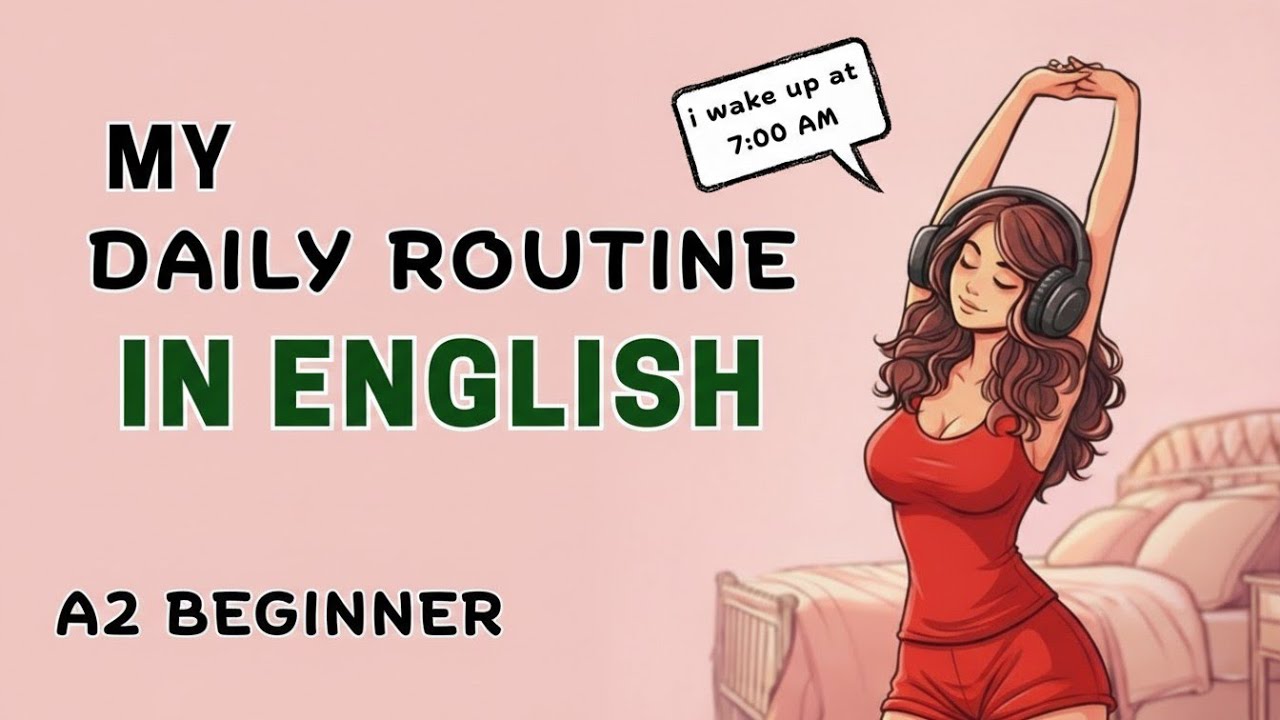 My Daily Routine in English | A2 Beginner Speaking Practice – Learn Everyday Sentences Fast
