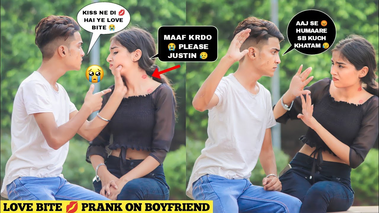 Love Bite Prank On Boyfriend | Gone Extremely Wrong 😭 | Justin Romio