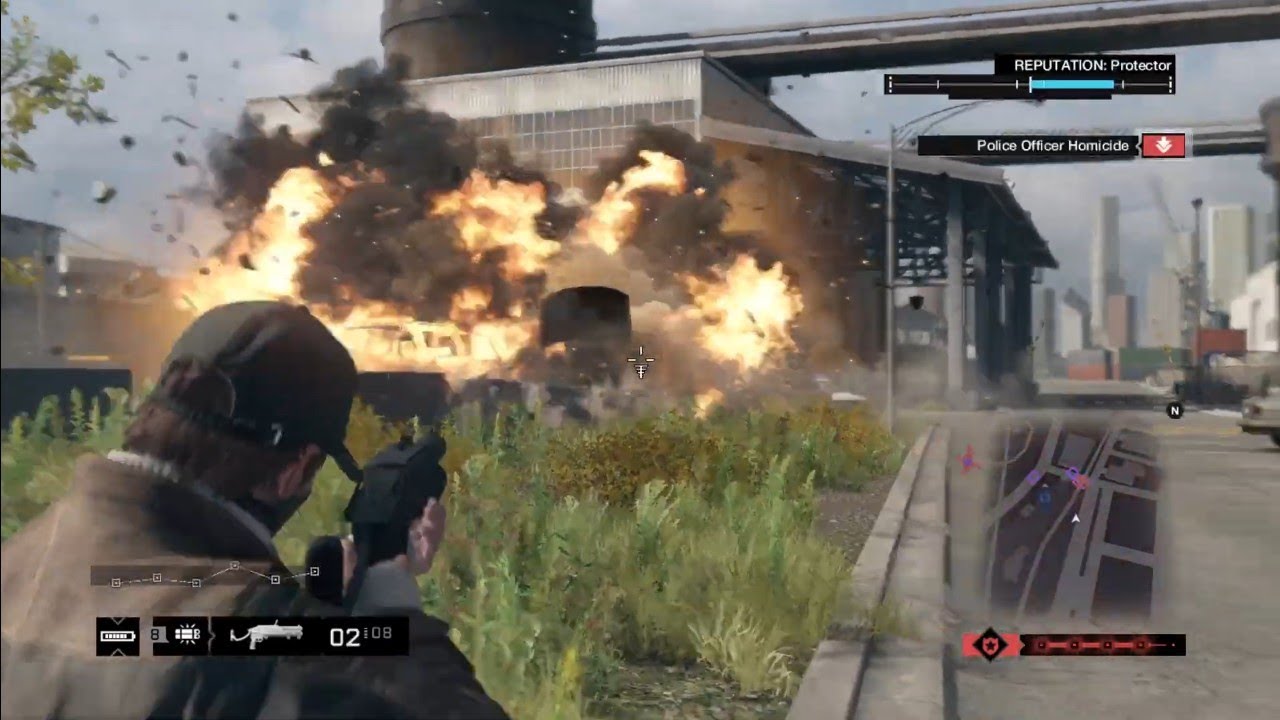 Watch Dogs Crazy Police Chase + Shootout, 5 Star Escape. #ps5gameplay #aidenpearce #watchdogs
