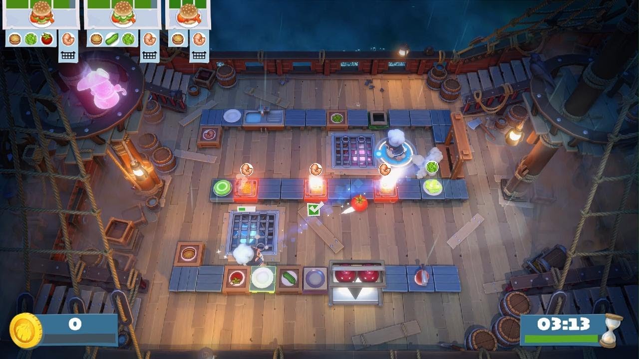 Overcooked! All You Can Eat The Ever Peckish Rises 1-2 Solo (no precut) (Score: 1008)