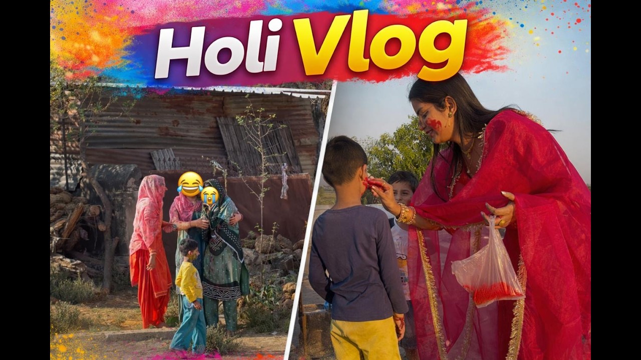 Holi Vlog | रुला दिया मुझे | Full Masti | #holi #khkundu #funny