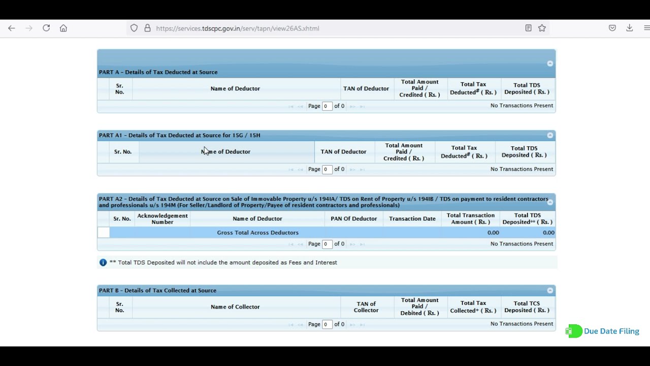 How to check TDS, TCS, Tax paid and Refund under Income Tax ?
