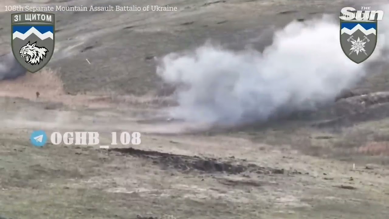 Ukrainian Mountain Assault forces strike Russians with drone bombs and artillery