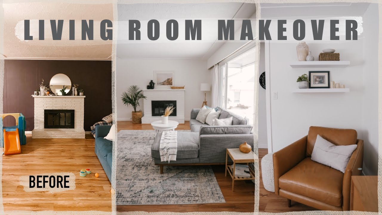 EXTREME LIVING ROOM MAKEOVER TRANSFORMATION (THRIFT DIYS)