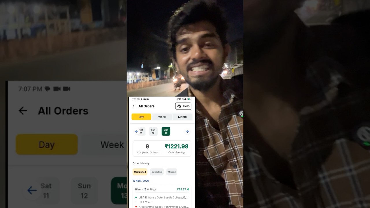 Rapido earnings???🤑12pm to 7pm🤔#rapido #biketaxi #earnings #tamil #viralvlog #shorts #vlog