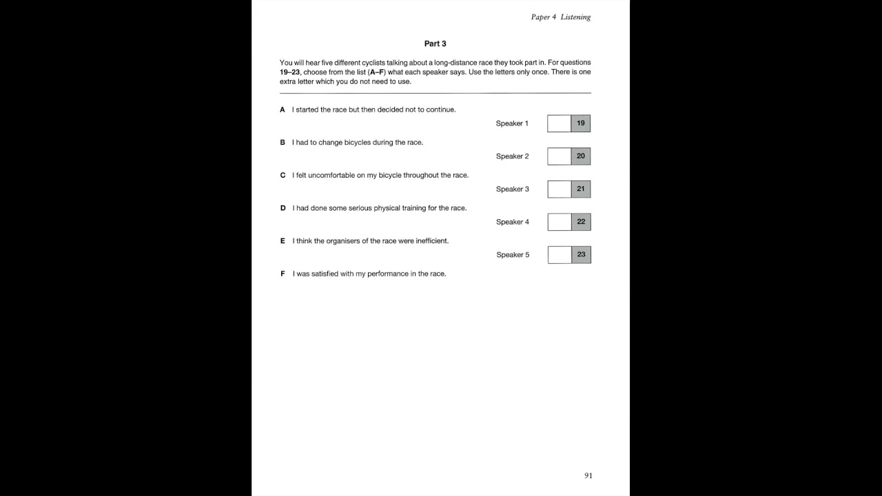 Listening B2, FCE 1, Test 4, Part 3