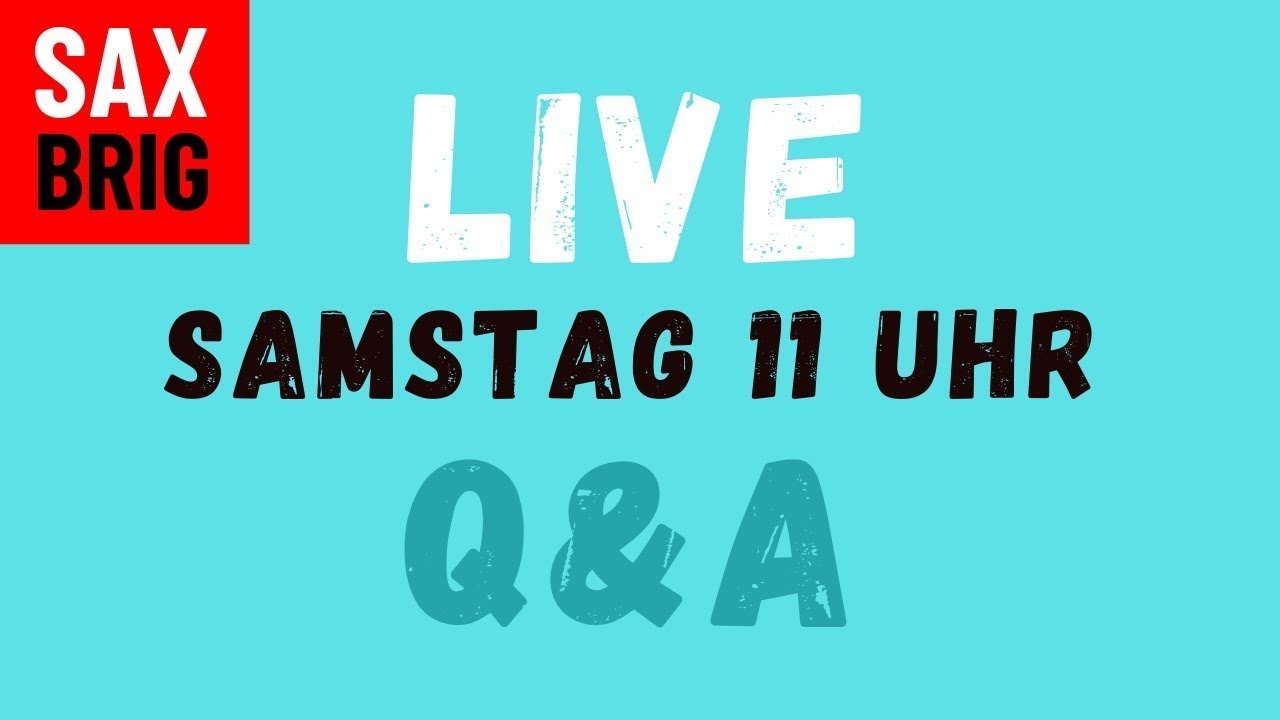 Saxbrig Live um 11 - Q&A - Mundstücke, Saxophone, Üben, uvm.