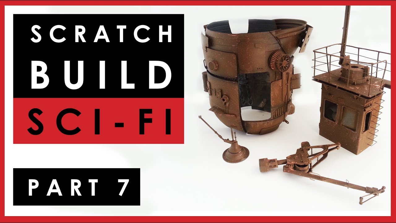 Scratch building 1/35 scale sci-fi model ship - Part 7