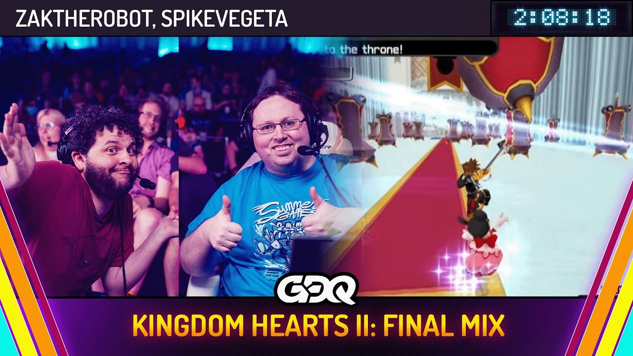 Kingdom Hearts II: Final Mix by ZakTheRobot and spikevegeta in 2:08:18 -Summer Games Done Quick 2026