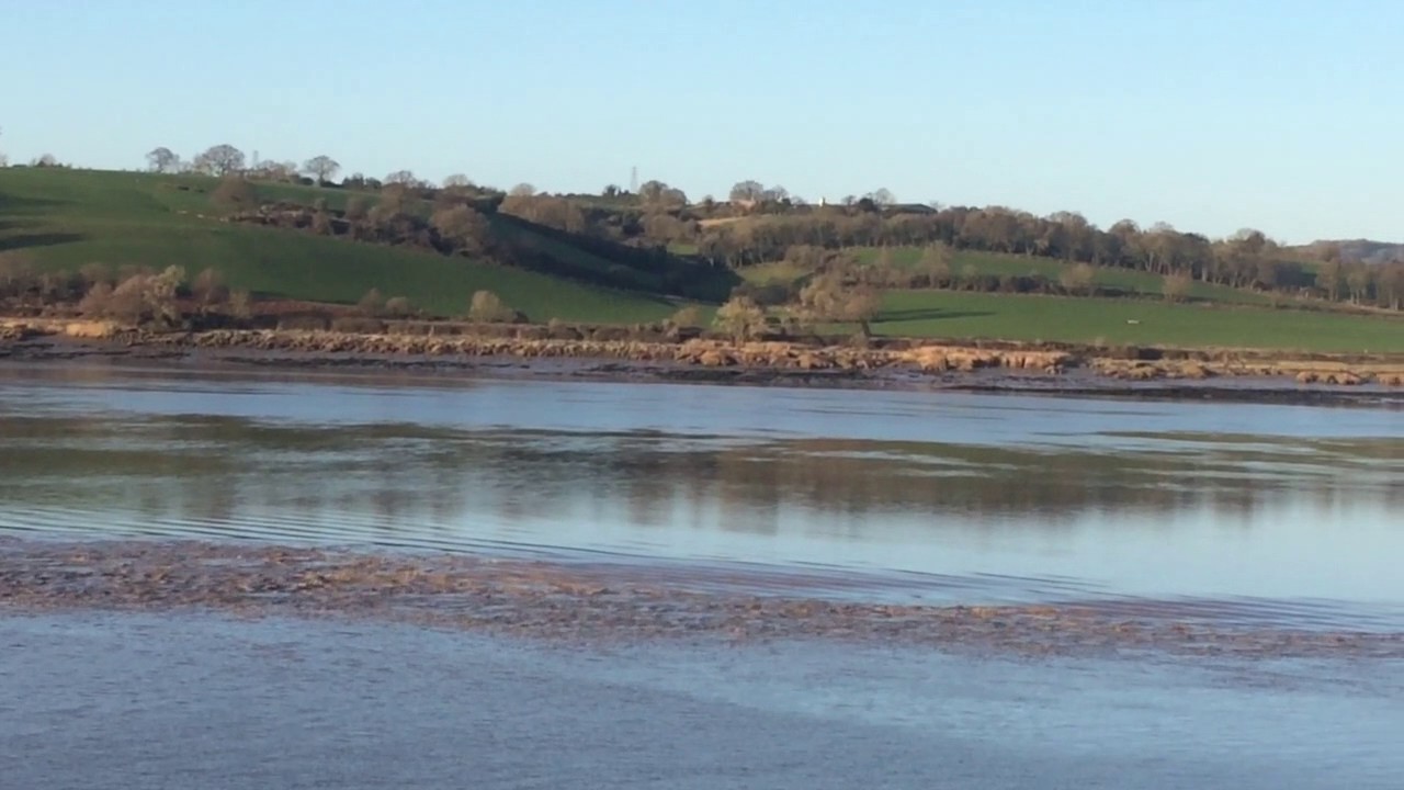 Outgoing tide on the river Severn at sharpness docks, Gloucestershire