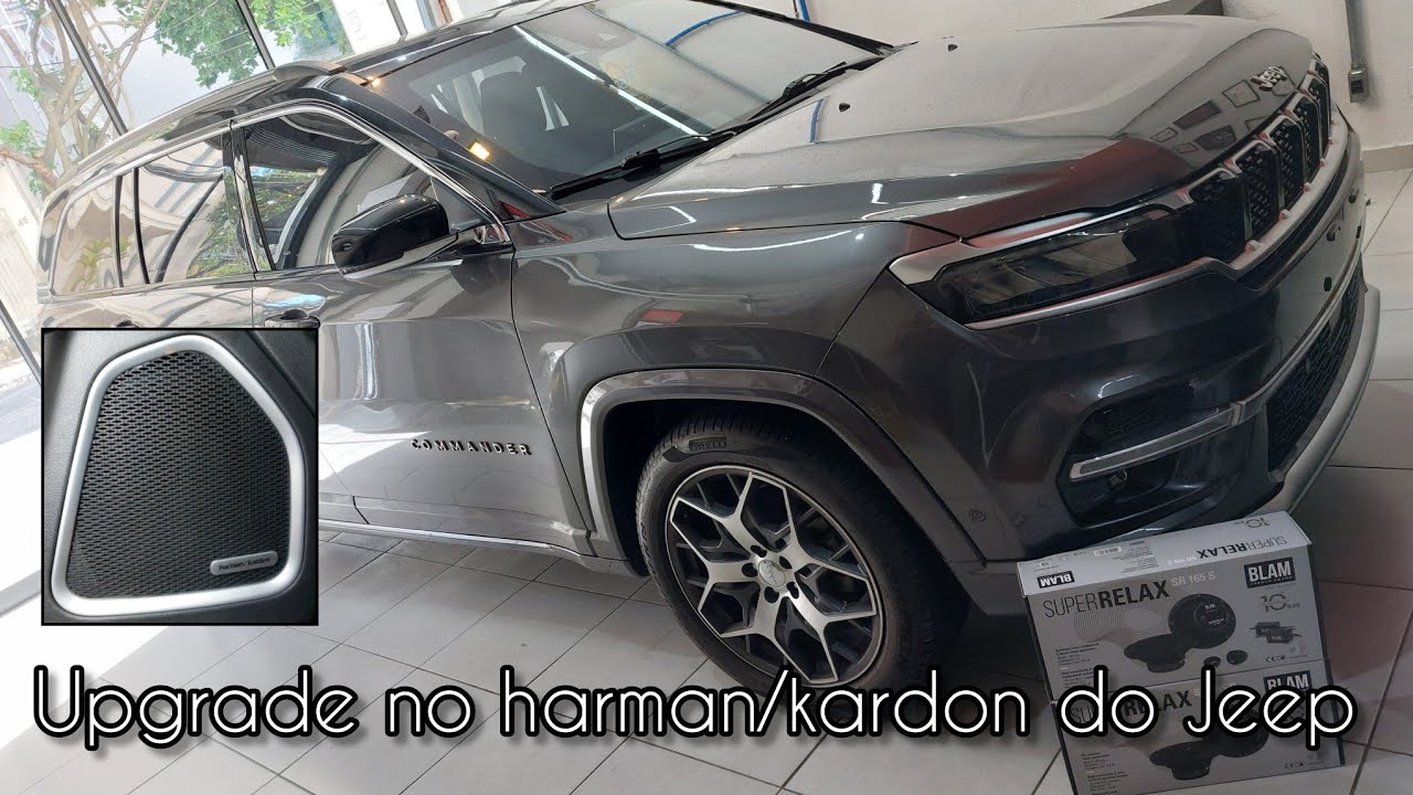 Melhoramos o som original Harman/Kardon do Jeep Commander! Projeto de Áudio Básico custo X beneficio