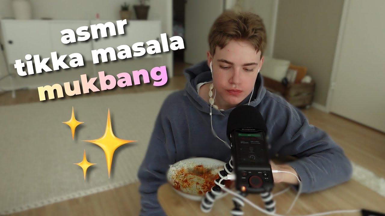 ASMR │ Курица Тикка Масала Мукбанг и Шепот🐔 (микрофон Tascam)