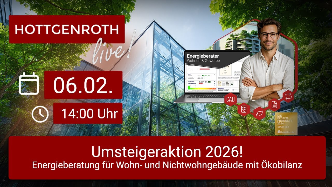 Umsteigeraktion! Alles zu unserer Software für Energieberatung & Ökobilanzierung